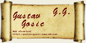 Gustav Gošić vizit kartica